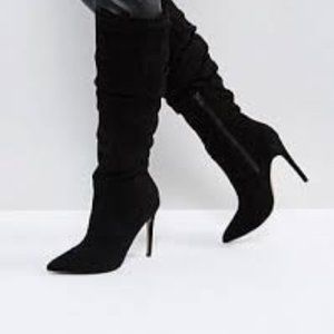 NWOT heeled knee high boots